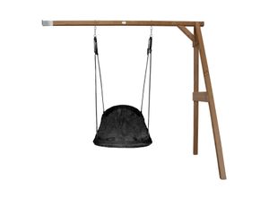 8717973938507 - Anbau Nestschaukel Roxy für Kinder Outdoor Nest Schaukel für den Garten Nestschaukel   Anbauschaukel in Schwarz - Anbau Element in Braun - Braun - AXI