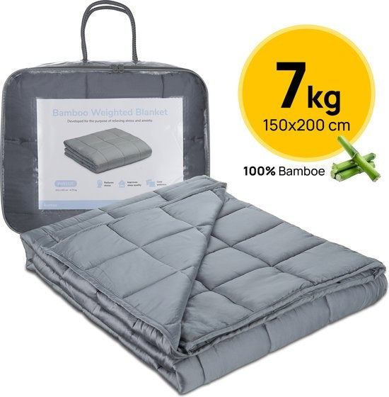 8718001908301 - Beschwerungsdecke 7 KG - Bambus LENTE SUMMER - Kühles und atmungsaktives Material - 152 x 203 cm - Beschwerungsdecke - Anti Stress - 152A