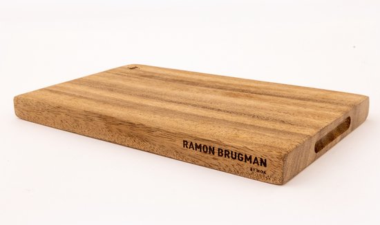 8718001910816 - Ramon Brugman by - Schneidebrett klein - Unbehandeltes Walnussholz - 25 x 15 cm - 2 cm Dicke