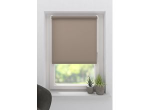 8718078054154 - Rollo MY HOME Thea Rollos Gr 150 cm stufenlos positionierbar 45 cm grau (taupe taupe weiß) Verdunkelungsrollos Klemmfix oder Schraubmontage