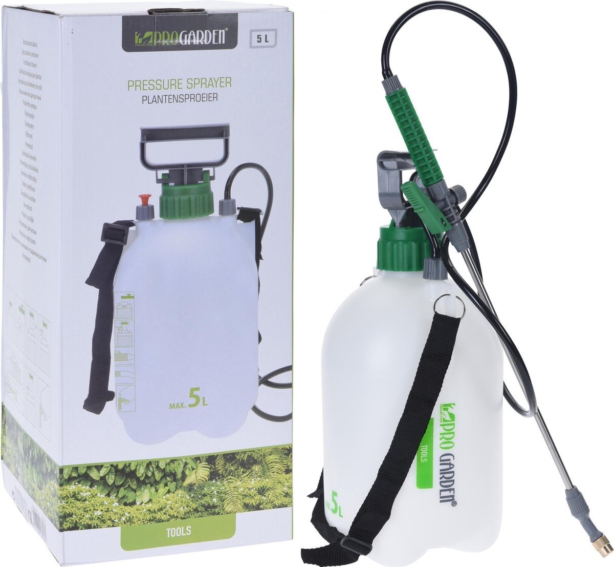 8718158260062 - Pro Garden Pflanzensprühgerät Drucksprühgerät - 5 Liter - Inklusive Tragegurt