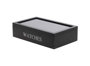 8718158268037 - Uhrenvitrine WATCHES Uhrenbox für 12 Uhren inkl Uhrenkissen MDF 34 x 20 x 9 cm