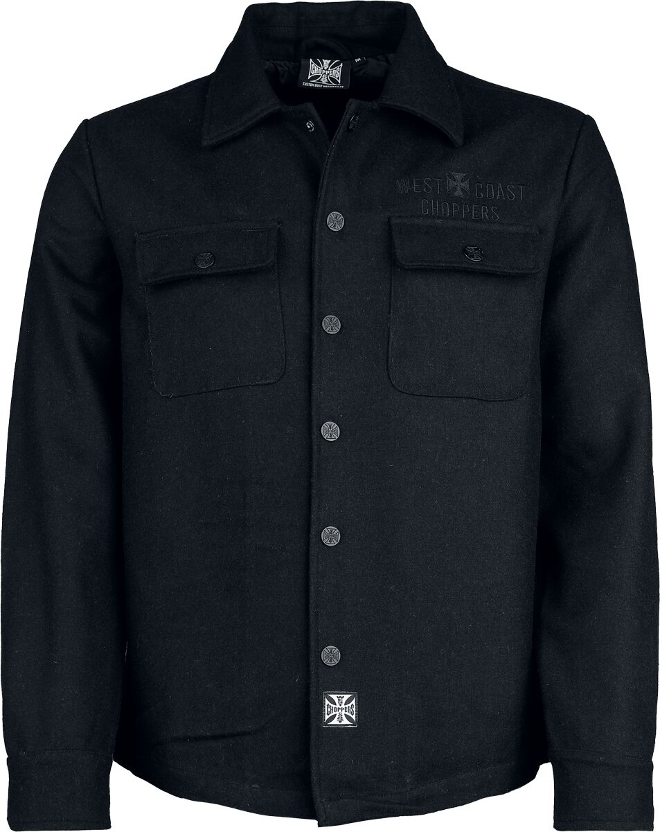 8718164860522 - WCC WOOL LINED PLAID JACKET - BLACK Bikerjacke schwarz in XL 8718164860522 - WCC WOOL LINED PLAID JACKET - BLACK Bikerjacke schwarz in XL
