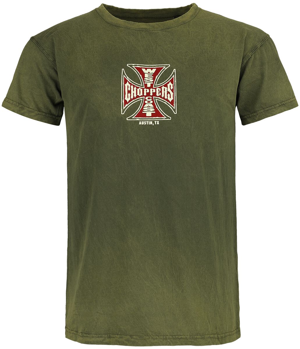 8718164866159 - WCC Motorcycle Co - Vintage Green Wash T-Shirt grün in 3XL 8718164866159 - WCC Motorcycle Co - Vintage Green Wash T-Shirt grün in 3XL