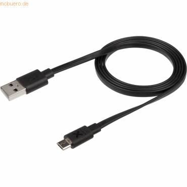 8718182274660 - Xtorm Flat USB to Micro USB cable (1m) Black