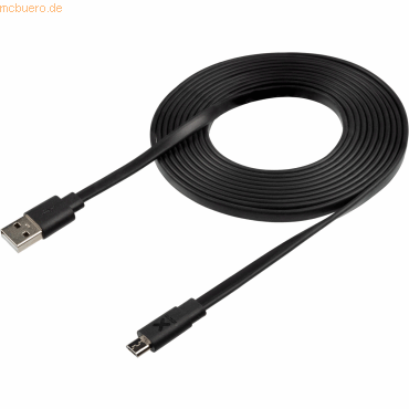 8718182274684 - Xtorm Flat USB to Micro USB cable (3m) Black