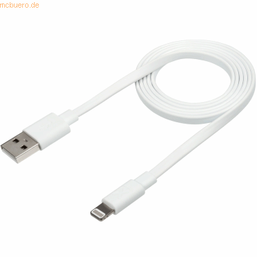 8718182274691 - Xtorm Flat USB to Lightning cable (1m) White