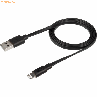 8718182274707 - Xtorm Flat USB to Lightning cable (1m) Black