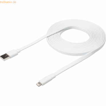 8718182274714 - Xtorm Flat USB to Lightning cable (3m) White