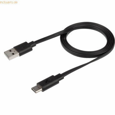 8718182274745 - Xtorm Flat USB to USB-C cable (1m) Black