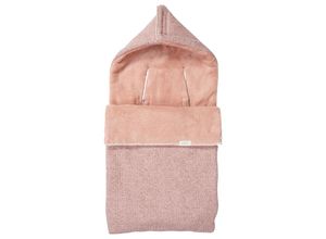 8718276164938 - Fußsack VIGO TEDDY (45x90) für Babyschale meliert in old pink