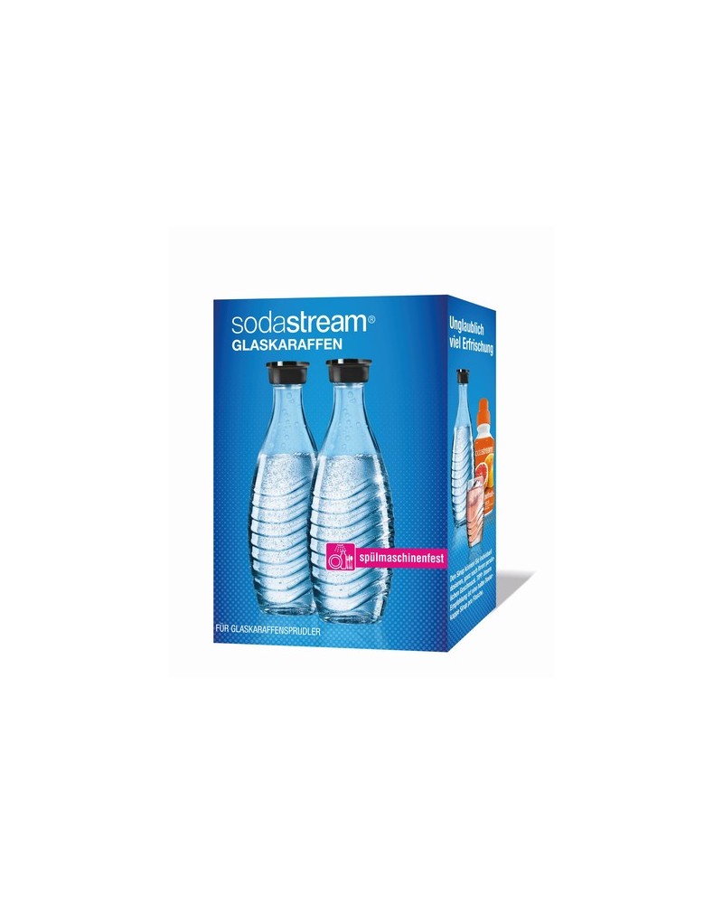 8718309250942 - SodaStream DuoPack Glaskaraffe (2 x 615 ml Glasflasche) für SodaStream Chrystel und Penguin