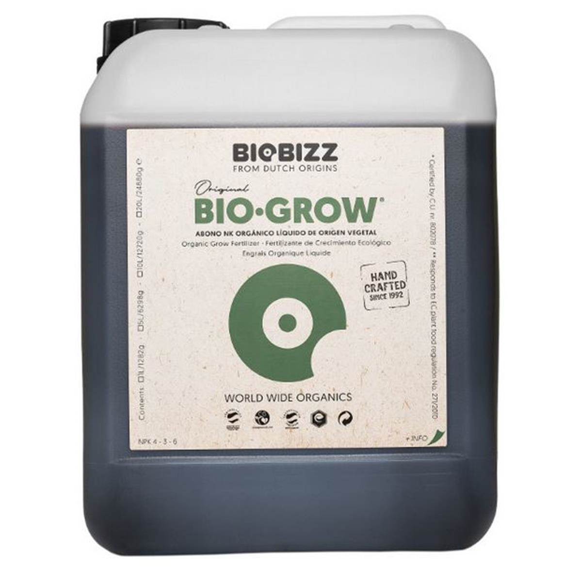 8718403231212 - Biobizz Bio Grow 5 Liter