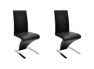 8718475033813 - Vidaxl - Esszimmerstühle 2 Stk Schwarz Kunstleder 8718475033813 - Vidaxl - Esszimmerstühle 2 Stk Schwarz Kunstleder