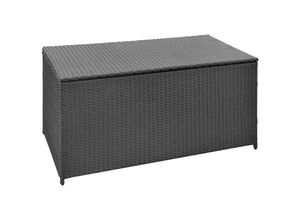 8718475501039 - Vidaxl - Garten-Auflagenbox Schwarz 120x50x60 cm Poly Rattan Schwarz