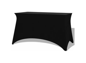 8718475514633 - Bonnevie - Stretch-Tischhusse 2 Stk 183 x 76 x 74 cm Schwarz vidaXL618140