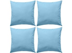 8718475517252 - Gartenkissen 4 Stk 45 x 45 cm Hellblau vidaXL - Blau