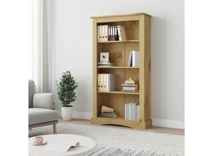 8718475526230 - Bonnevie - BücherschrankStandregal 4 Fächer Mexiko-Stil Kiefernholz 81x29x150 cm vidaXL