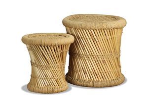 8718475530909 - Hocker 2 Stk Bambus und Jute Vidaxl 814433