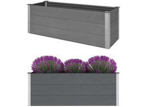 8718475568667 - Bonnevie - Garten-HochbeetBlumenkasten wpc 150 x 50 x 54 cm Grau vidaXL