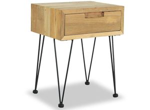 8718475568919 - Nachttisch，Beistelltisch 40 x 30 x 50 cm Teak Massiv vidaXL