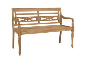 8718475570448 - Bonnevie - Batavia Gartenbank Ruhebank 120 cm Teak vidaXL