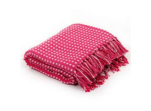 8718475573951 - Berwurf Baumwolle Kariert 125x150 cm Rosa Vidaxl