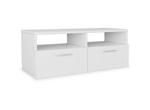 8718475583707 - TV-Schrank，TV-Möbel Holzwerkstoff 95x35x36 cm Weiß vidaXL