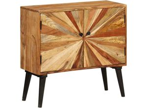 8718475603863 - Sideboard Mangoholz Massiv 85x30x75 cm vidaXL - Braun