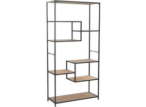 8718475613930 - Bücherregal，Standregal aus massivem Tannenholz und Stahl 905x35x180 cm vidaXL