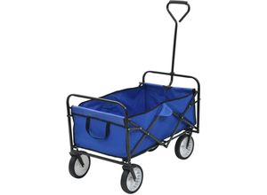 8718475701330 - Klappbarer Handwagen Stahl Blau vidaXL257762