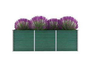 8718475708940 - Bonnevie - Garten-Hochbeet Verzinkter Stahl 240x80x77 cm Grün vidaXL503935