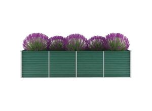 8718475708988 - Bonnevie - Garten-HochbeetBlumenkasten Verzinkter Stahl 320x80x77 cm Grün vidaXL