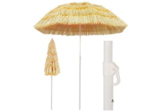 8718475709633 - Strandschirm Natur 180 cm Hawaii Style vidaXL - Braun