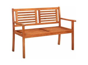 8718475712268 - Bonnevie - 2-Sitzer Gartenbank Doppelsitzbank 120 cm Eukalyptus Massivholz vidaXL