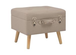 8718475731344 - Bonnevie - Hocker mit Stauraum 40 cm Beige Stoff vidaXL839183