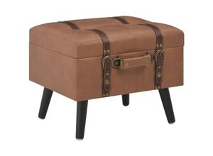 8718475731474 - Hocker mit Stauraum 40 cm Braun Kunstleder vidaXL - Braun