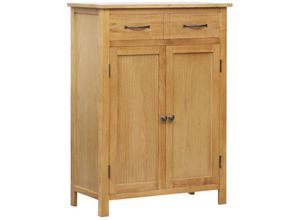 8718475742838 - Vidaxl - Schuhschrank 76 x 37 x 105 cm Massivholz Eiche 8718475742838 - Vidaxl - Schuhschrank 76 x 37 x 105 cm Massivholz Eiche