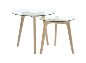 8718475798620 - Vidaxl - 2-tlg Beistelltisch-Set Hartglas