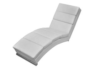 8718475860051 - Vidaxl - Chaiselongue Weiß Kunstleder Weiß