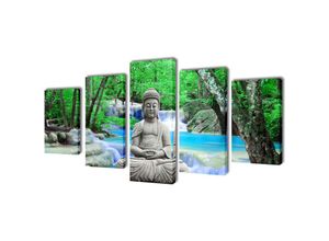 8718475903376 - Bonnevie - Bilder Dekoration Set Buddha 200 x 100 cm vidaXL222653