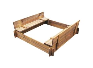 8718475948636 - Bonnevie - Sandkasten Holz Imprägniert Quadratisch vidaXL877306