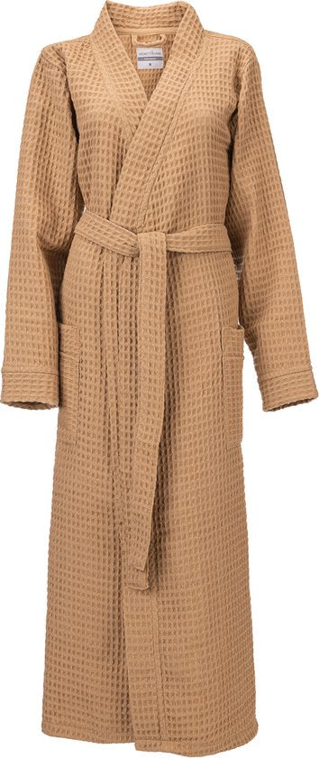 8718518394802 - Bademantel - Waffelstruktur Unisex - XL - 65% Recycelte Baumwolle - 450 GSM - Taupe 8718518394802 - Bademantel - Waffelstruktur Unisex - XL - 65% Recycelte Baumwolle - 450 GSM - Taupe