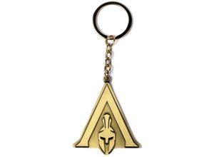 8718526108101 - Assassins Creed Odyssey Schlüsselanhänger Logo goldfarben bedruckt aus Metall