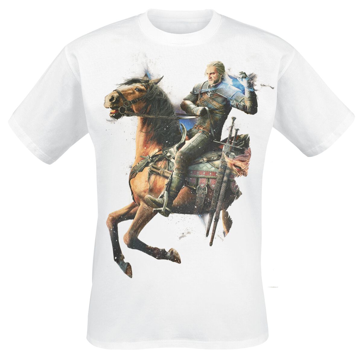 8718526180145 - Geralt And Roach T-Shirt weiß in M