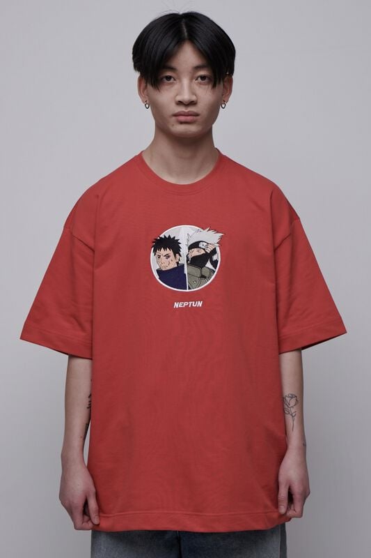 8718526182033 - Kakashi and Obito T-Shirt rot in S
