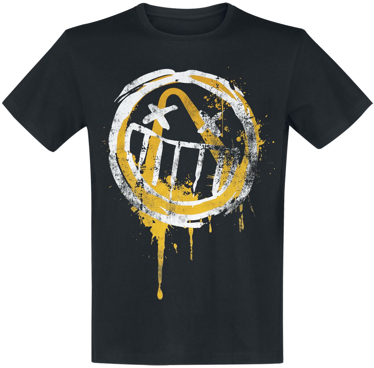 8718526182934 - 3 - Punk Smiley T-Shirt schwarz in L