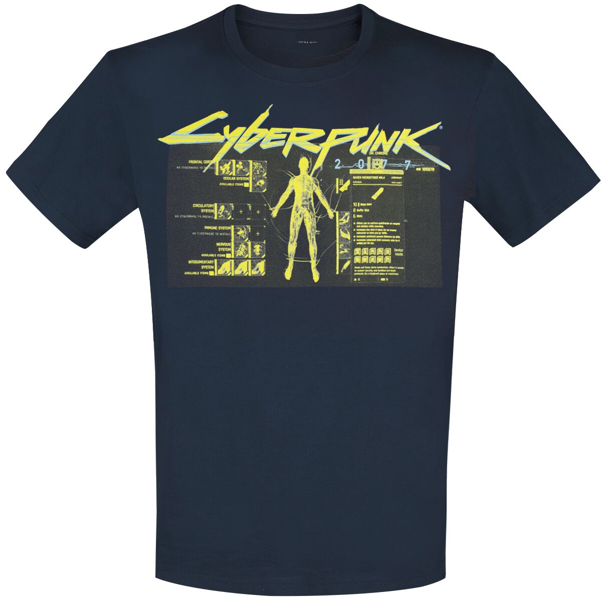 8718526194920 - 2077 - Vitruvian Man T-Shirt navy in XXL 8718526194920 - 2077 - Vitruvian Man T-Shirt navy in XXL