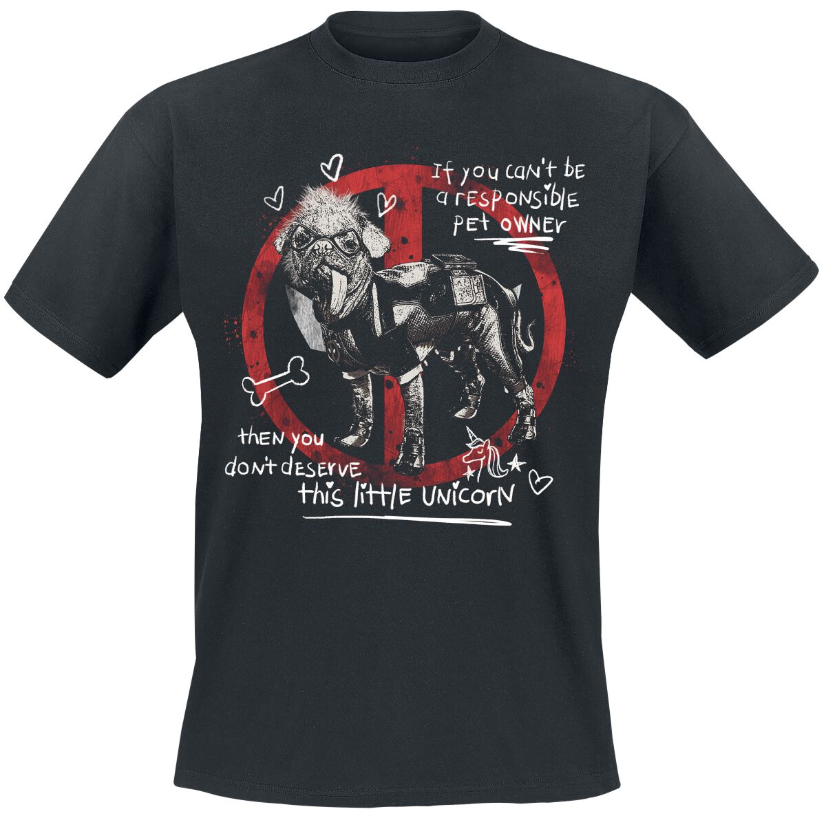 8718526213836 - Dogpool T-Shirt schwarz in XXL