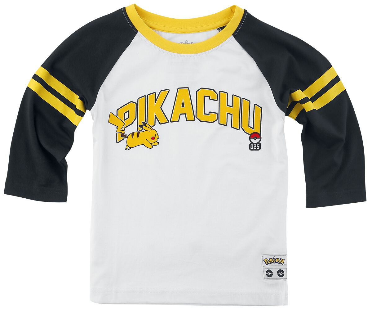 8718526350685 - Kids - Pikachu 025 Langarmshirt schwarz weiß in 110 116
